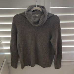 Aritzia grey cow neck sweater